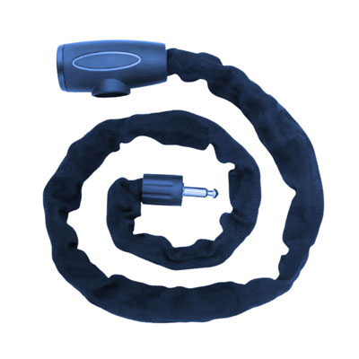 Cadena de bicicleta forrada con cerradura 6x900mm