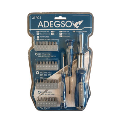 Destornillador Mango con puntas + Destornilladores de precision. 31 Piezas