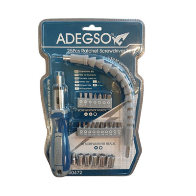 Destornillador Mango con eje flexible y puntas. 25 Piezas
